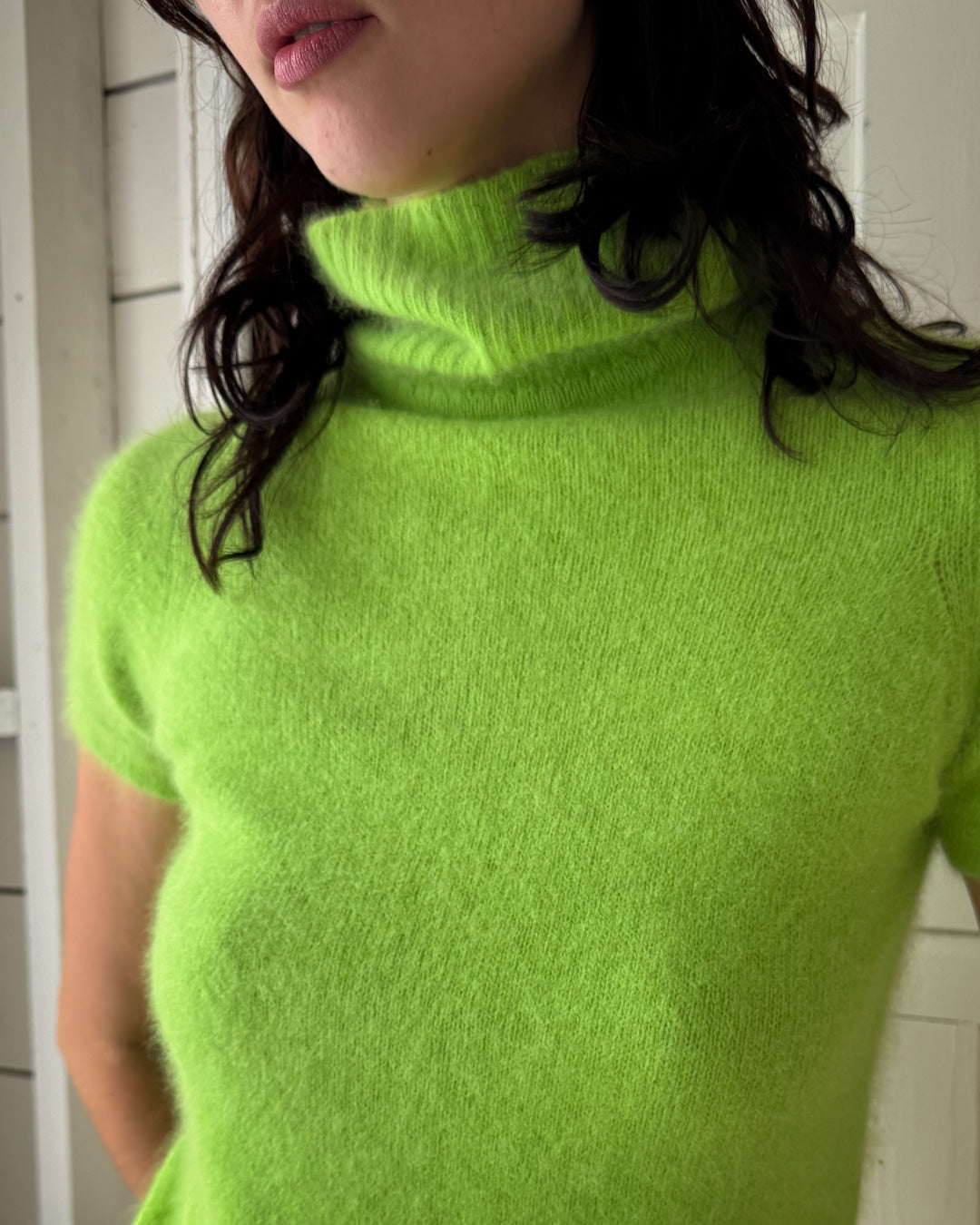 70s Angora Mini Dress | S