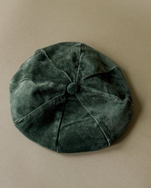 70s Green Suede Beret