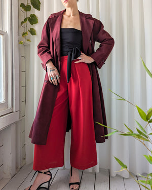 70s Halston Belted Ultra Suede Trench