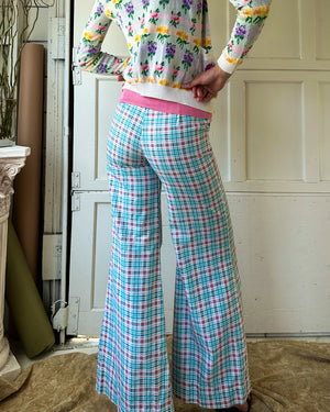 70s Plaid Bellbottoms | S