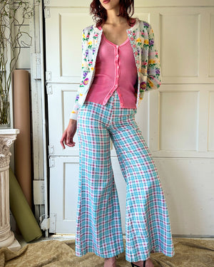 70s Plaid Bellbottoms | S