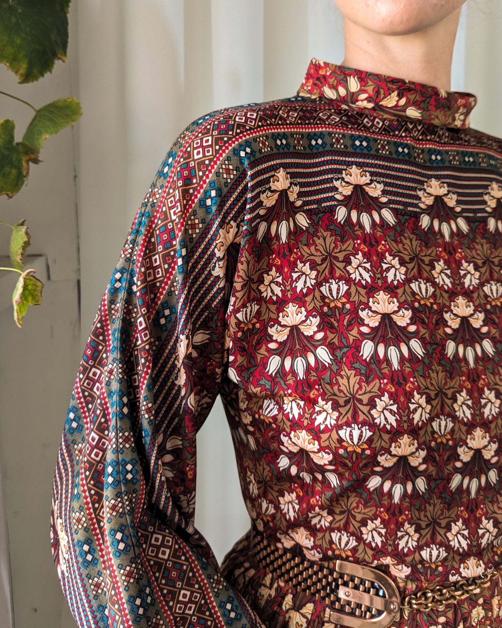 70s La Mendola Silk Dress | M