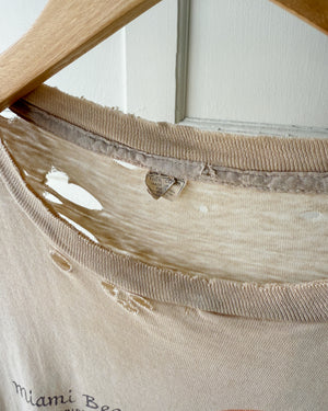 70s Distressed Miami Beach T-Shirt | M