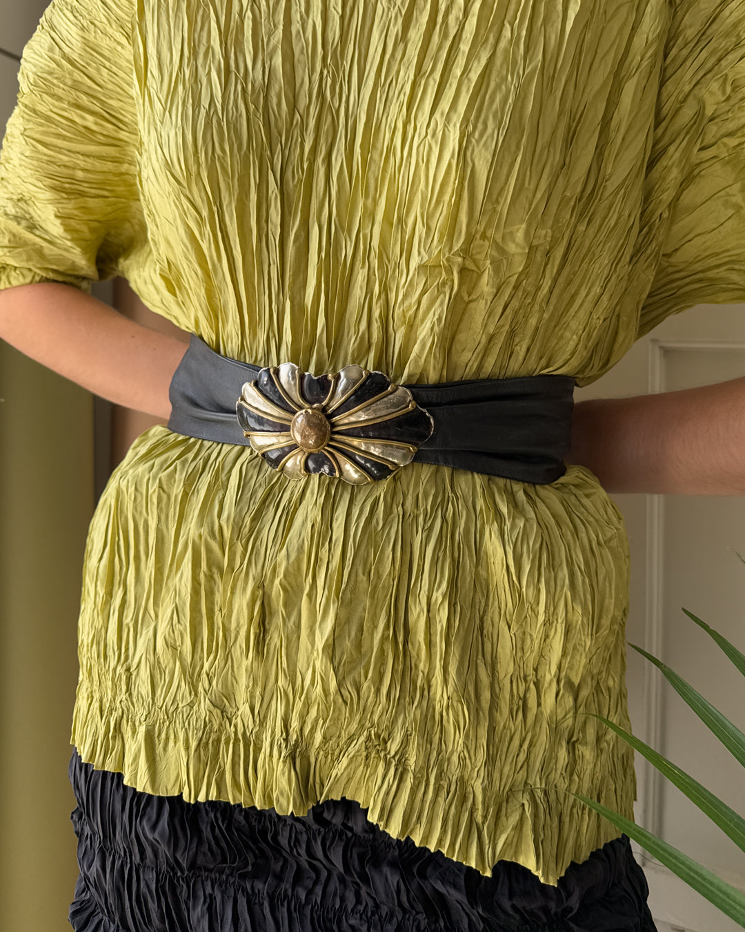 70s Brutalist Mixed Metal Belt