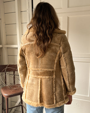 70s Rancher Shearling Winter Jacket | M