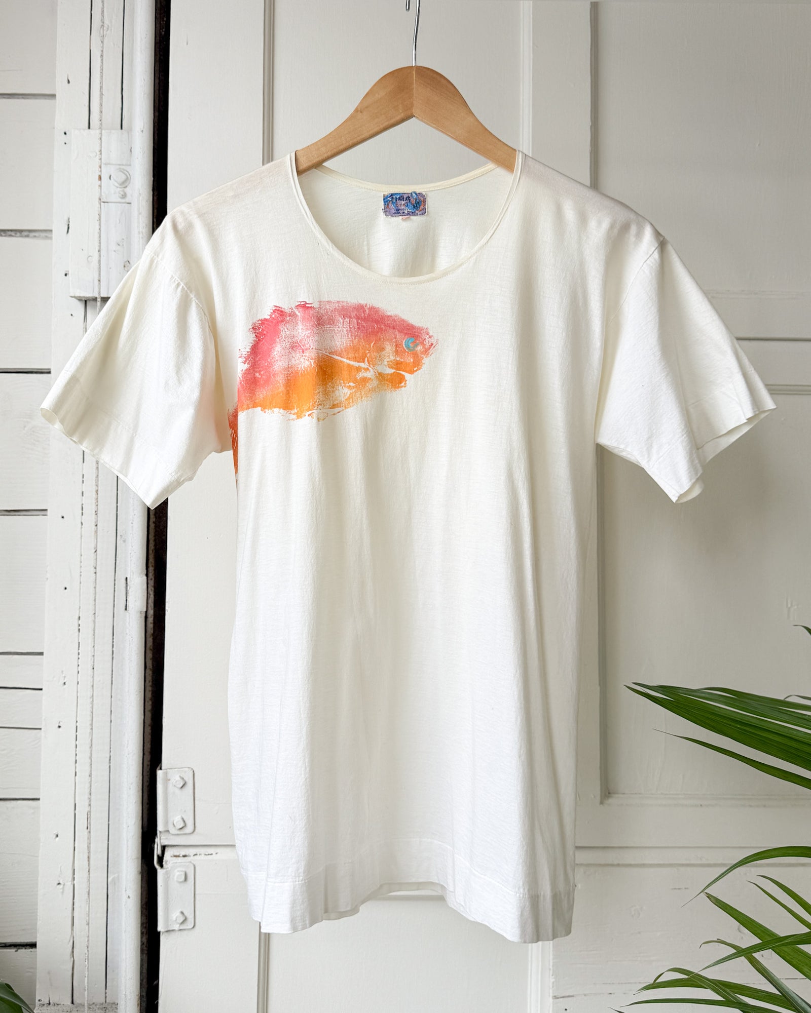 70s Hand Painted Fish T-Shirt | S