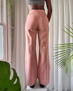 70s Pink Cotton Pant Suit