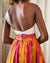 70s Striped Full Maxi Skirt | M