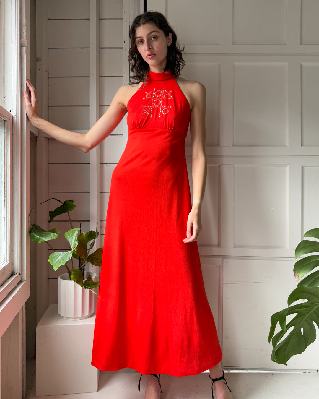 70s Tic Tac Toe Maxi Dress | S 70s Tic Tac Toe Maxi Dress | S