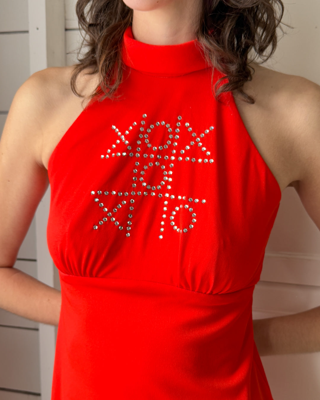 70s Tic Tac Toe Maxi Dress | S