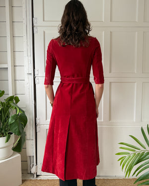 70s Belted Maxi Jacket | XS-S