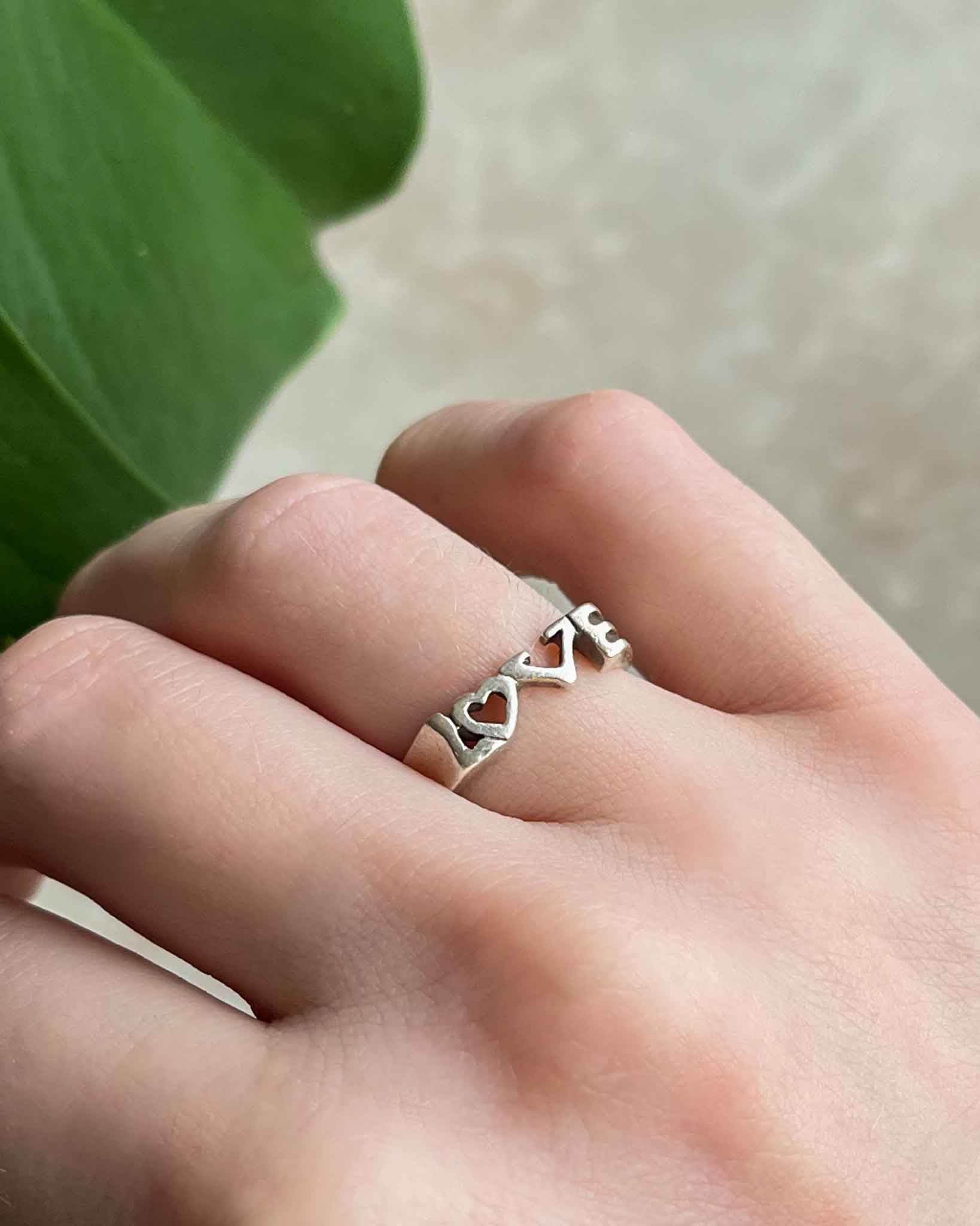 60s Sterling Silver LOVE Ring