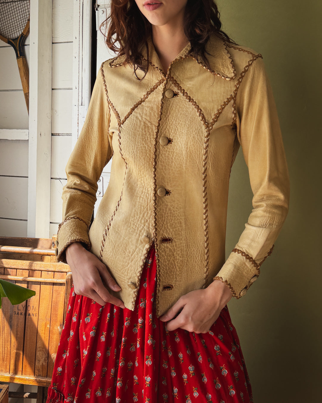 70s North Beach Leather Jacket | S-M