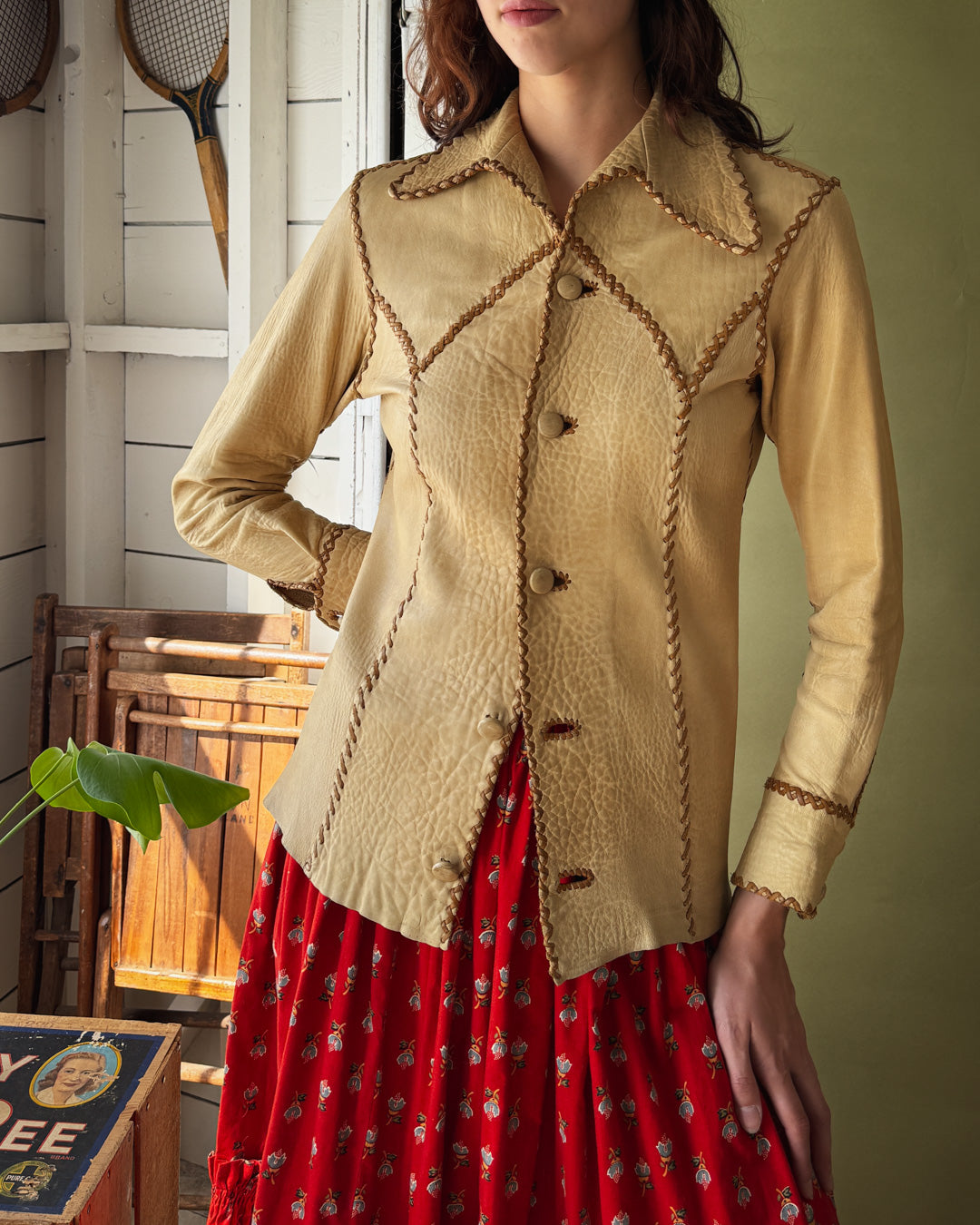 70s North Beach Leather Jacket | S-M