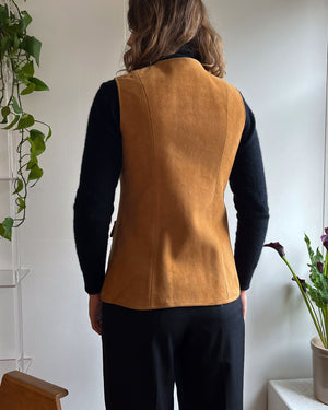 60s Tan Suede Vest | M