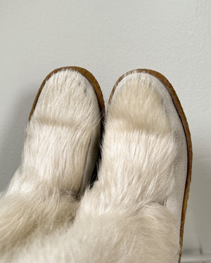 70s Furry Winter Apres Ski Boots | 8