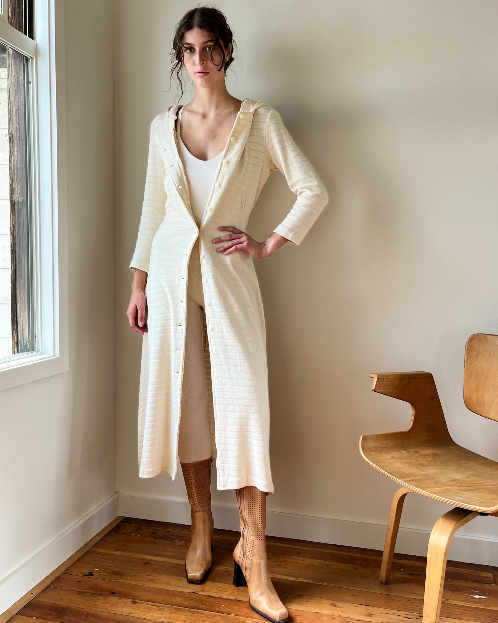 70s Hooded Knit Maxi Dress | S 70s Hooded Knit Maxi Dress | S