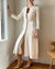 70s Hooded Knit Maxi Dress | S