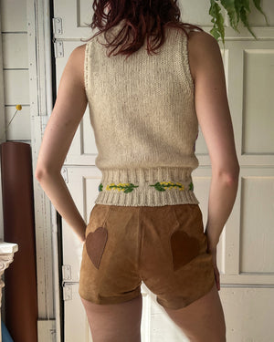 70s Embroidered Vest | S