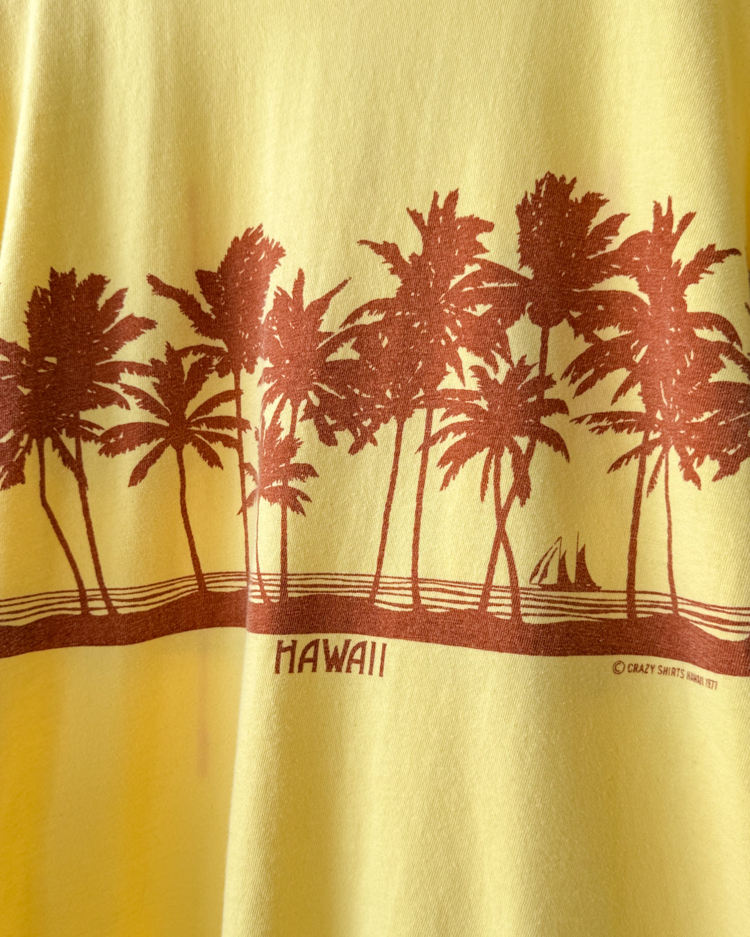 70s Yellow Hawaii T-Shirt | M