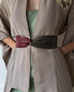 80s 2-Tone Snakeskin Belt | S