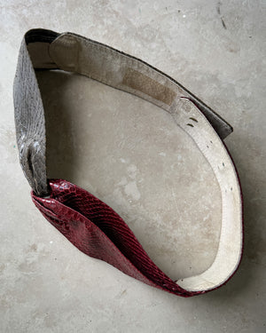 80s 2-Tone Snakeskin Belt | S