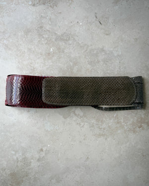 80s 2-Tone Snakeskin Belt | S