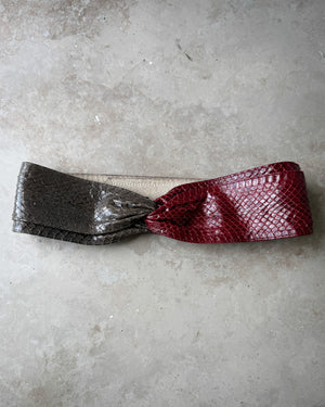 80s 2-Tone Snakeskin Belt | S