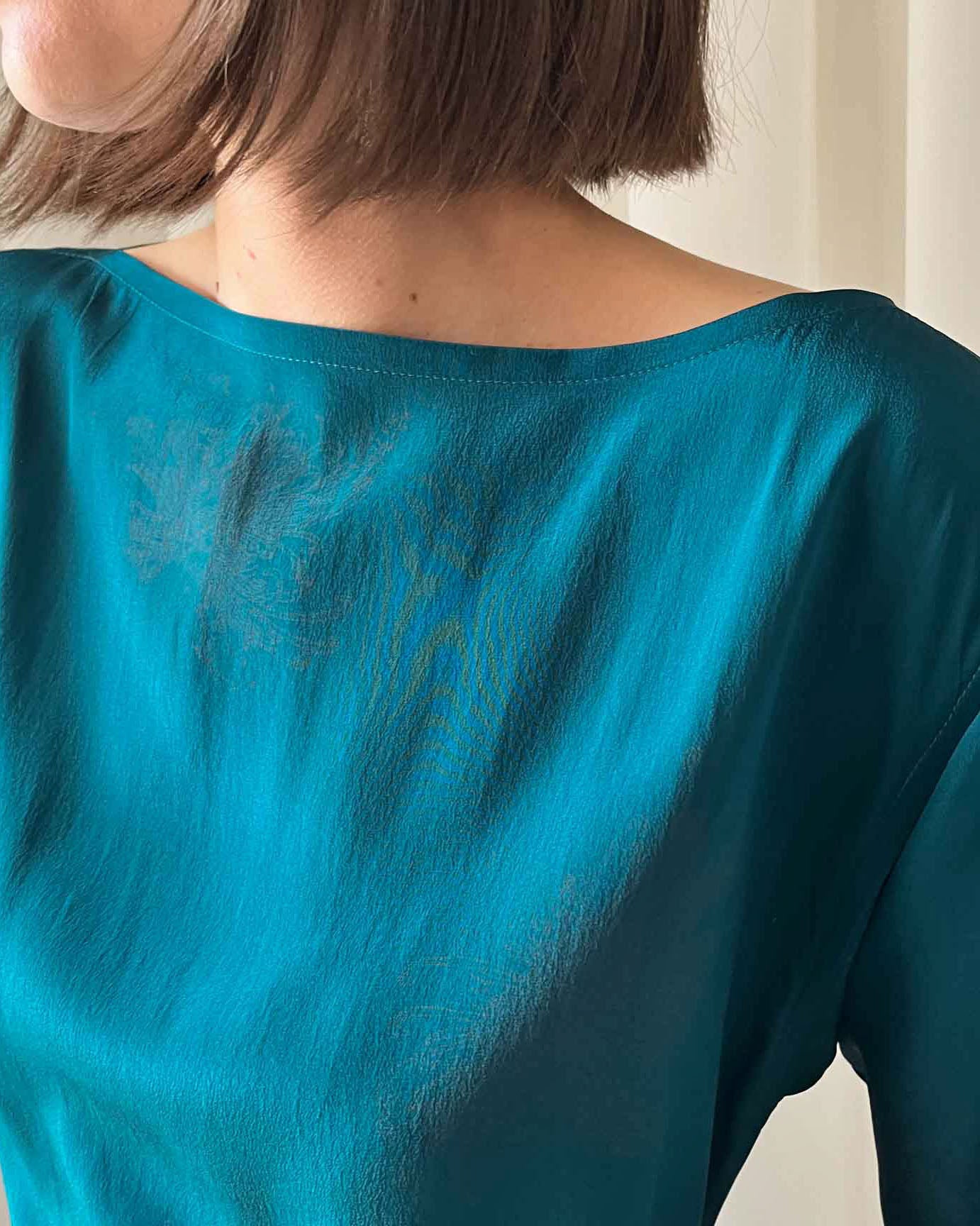 80s Belted Silk Dress | S