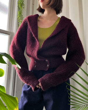 90s Mohair Cardigan Sweater | S-M