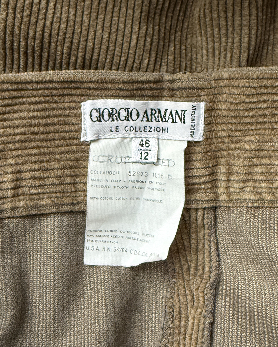 80s Armani Corduroy Pants | M