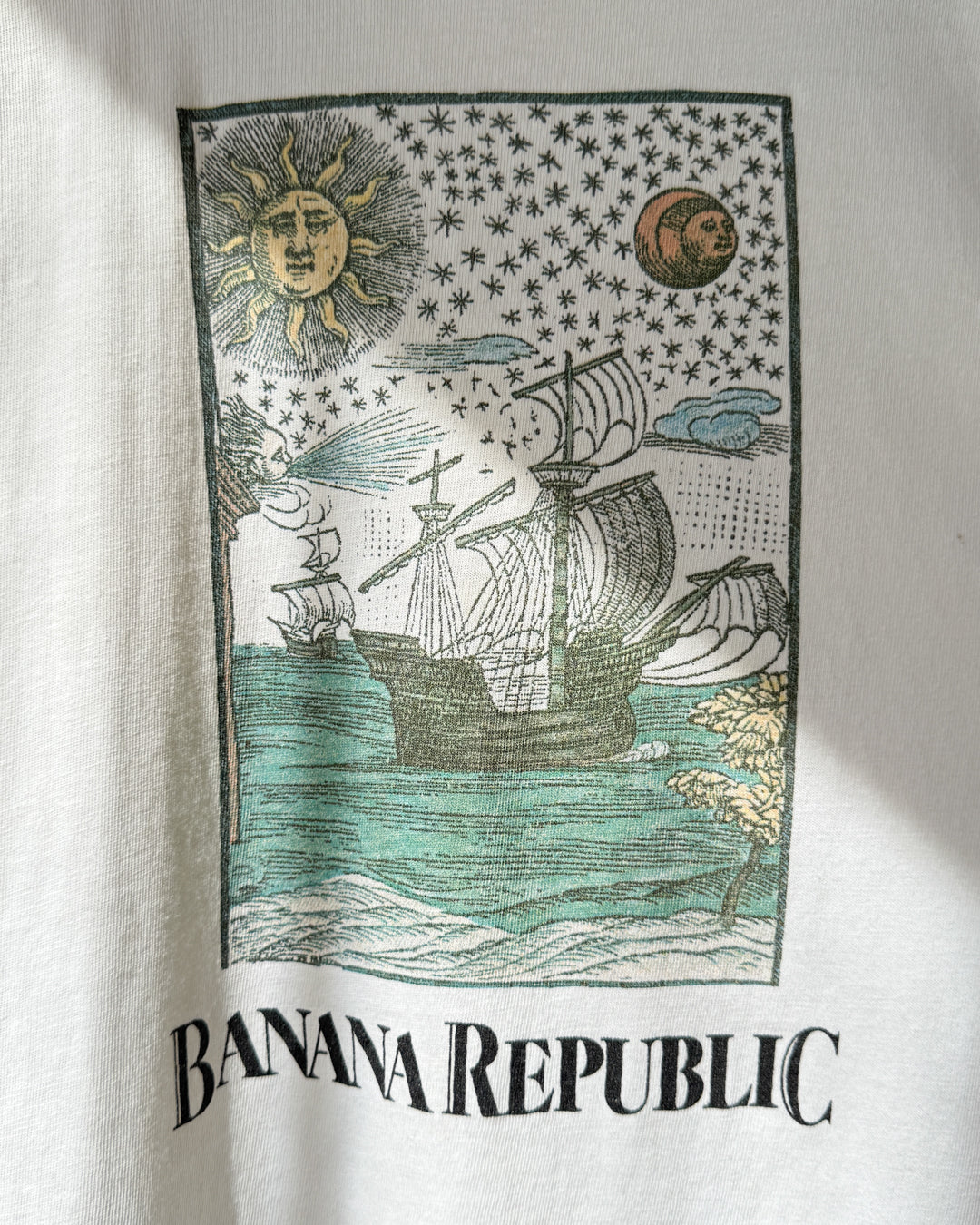 80s Banana Republic Ships T-Shirt | XL