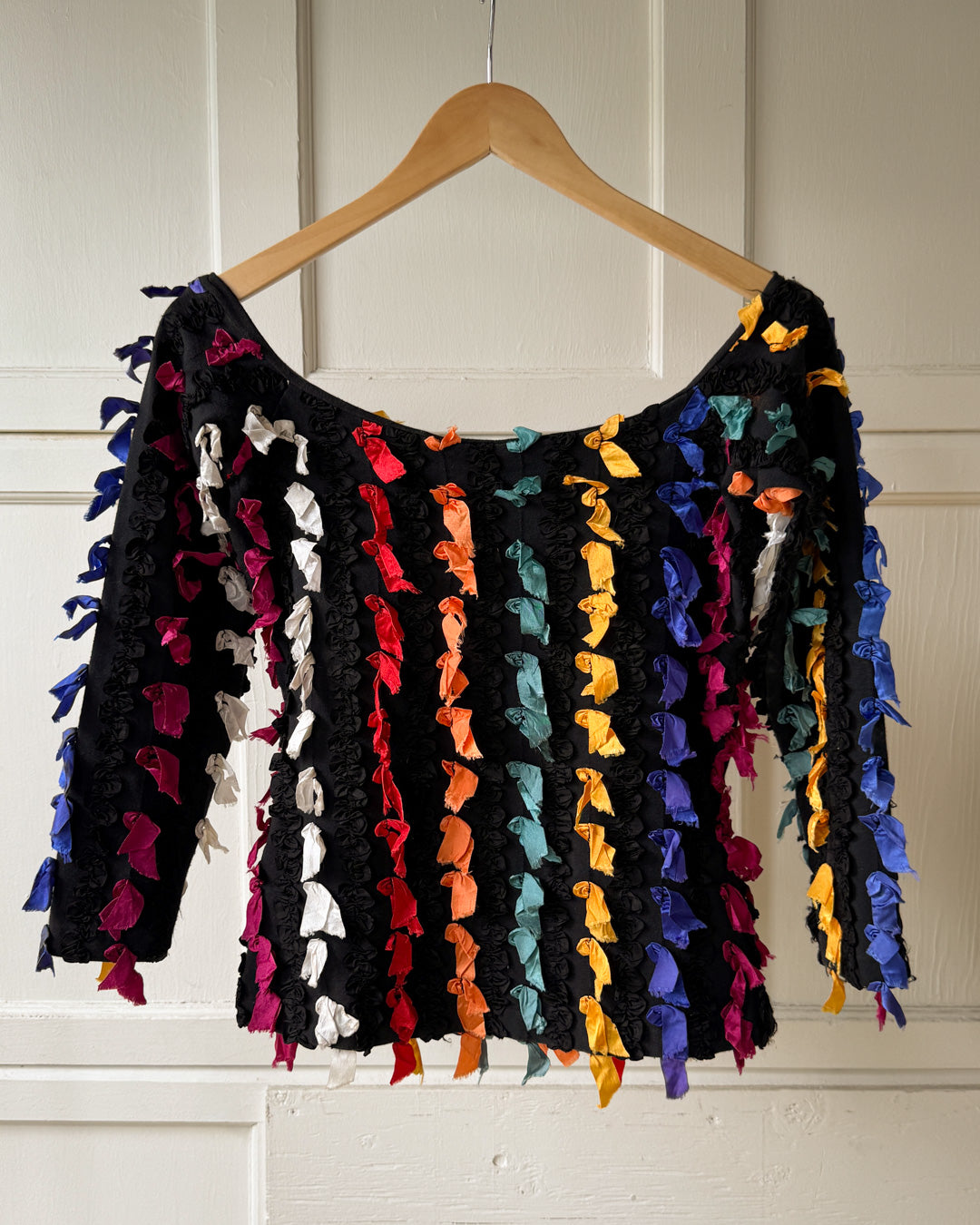 80s Betsey Johnson Ribbon Top | S-M