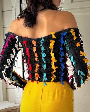 80s Betsey Johnson Ribbon Top | S-M