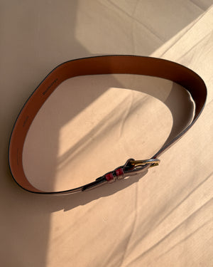 80s Burberry Leather Belt