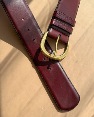80s Burberry Leather Belt