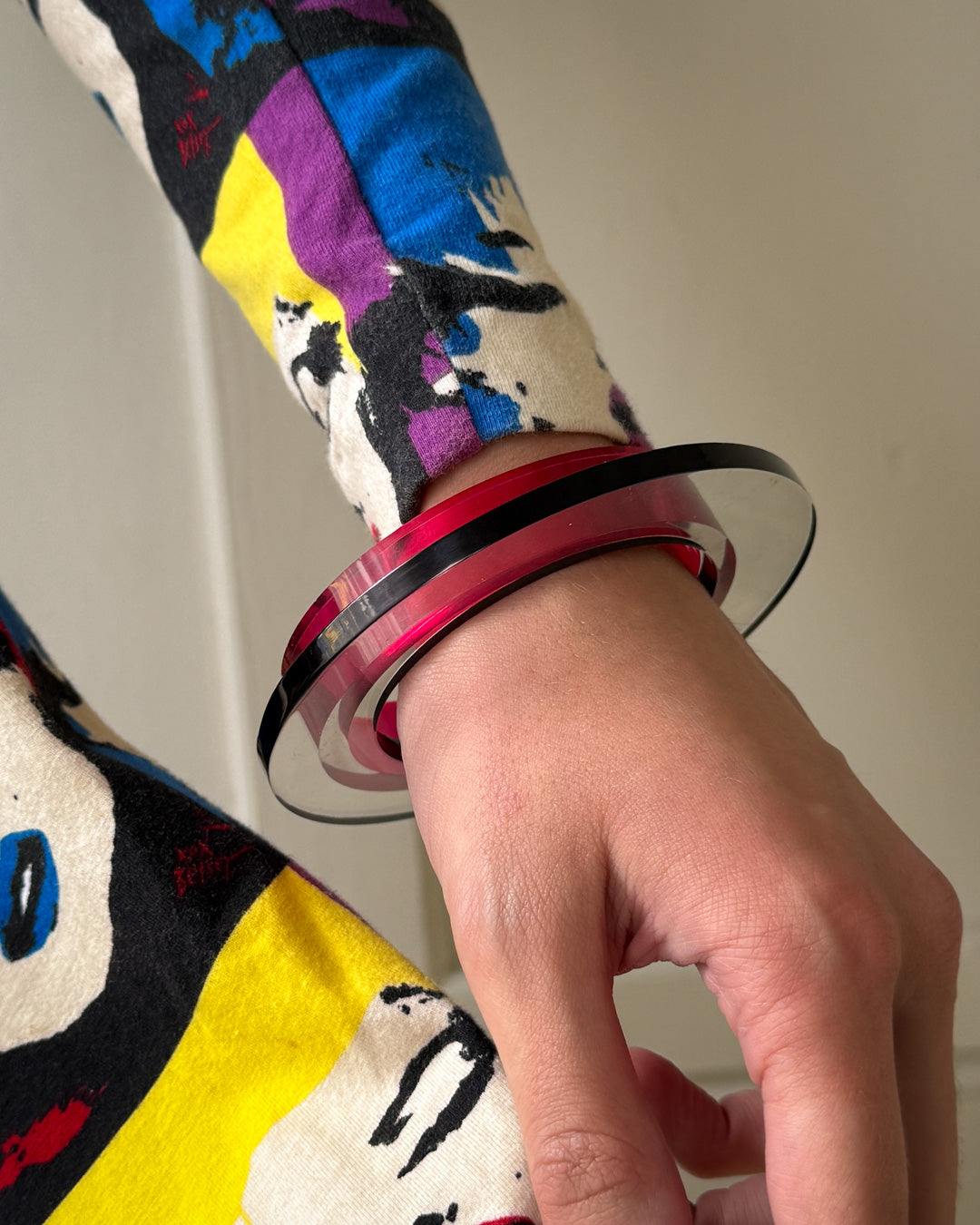 80s Postmodern Acrylic Bangle