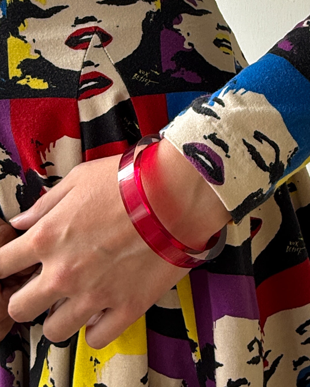 80s Postmodern Acrylic Bangle