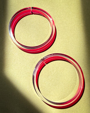 80s C&N Productions Hoop Earrings