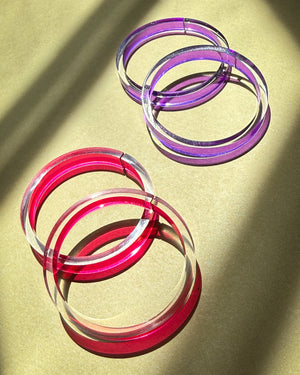 80s C&N Productions Hoop Earrings