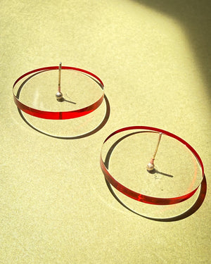 80s C&N Acrylic Disc Earrings
