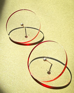 80s C&N Acrylic Disc Earrings