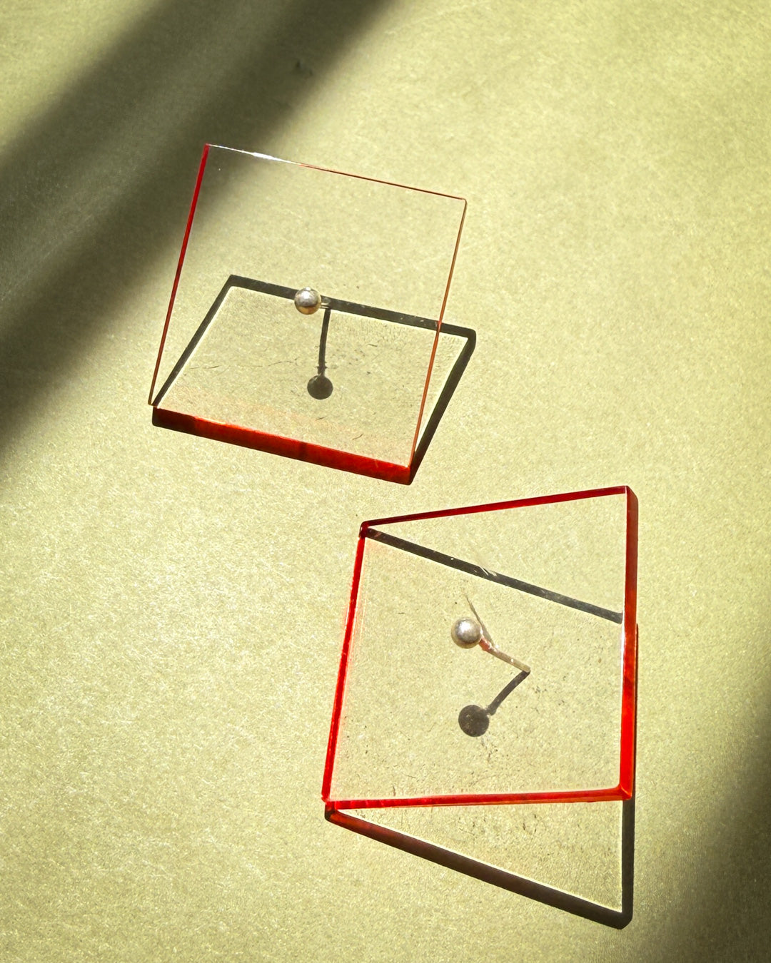 80s C&N Square Acrylic Earrings
