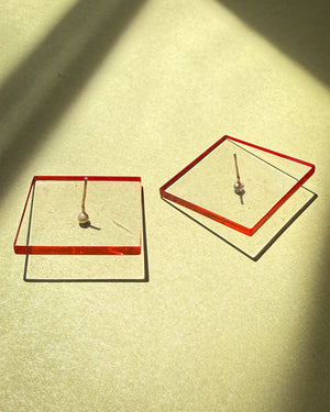 80s C&N Square Acrylic Earrings