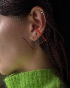 80s C&N Square Acrylic Earrings