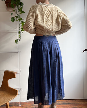 80s Calvin Klein Linen Skirt | M