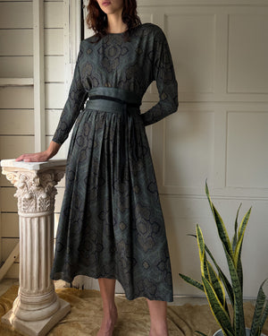 80s Calvin Klein Silk Ensemble | M