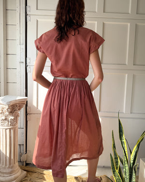 80s Calvin Klein Cotton Ensemble | S