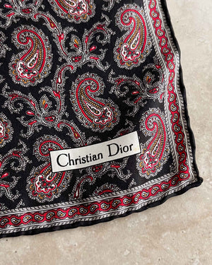 Christian Dior Paisley Silk Pocket Square