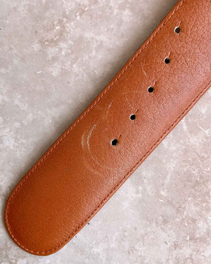 80s Dior Leather Belt | S-L